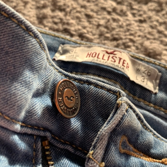 Hollister Blue skinny jeans size 3L. W-26 L-31 - Picture 4 of 13